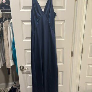 House of Harlow 1960 Blue Halter Maxi Gown